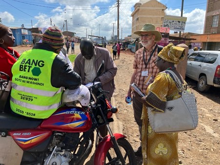 Martin is pictured here in the Kawangware slum area of Nairobi.